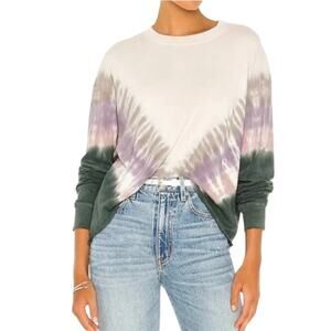 Daydreamer Dusty Rose Tie Dye Y2K Long Sleeve Cropped Tee, XL